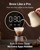 INTASTING Gooseneck Electric Kettle, ±1℉ Temperature Control, Stainless Steel Inner, Quick Heating, for Pour Over Coffee, Brew Tea, Boil Hot Water, 1500W/0.9L (Morandi White)