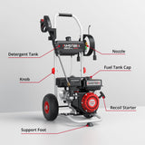 Gas Powered Pressure Washer 3800 PSI, 2.5 GPM High Power Washer, 212CC Engine with 5 Spray Tips—Ideal for Houses, Driveways, Cars, and Concrete Surfaces