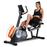 Recumbent Exercise Bike for Adult and Seniors,LUXECYCLES Stationary Bike,400 lbs Capacity,16-level Magnetic Resistance and Comfortable Adjust Seat