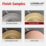 SUMERAIN Shower System with Tub Spout and Handheld Shower, Brass Rain Shower Tub Set with 8 Inches Shower Head and Rough in Valve Brushed Gold