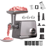 3200W Electric Meat Grinder Sausage Stuffer With Touch Color Screen 4 Speed Settings 3 Slice, Shred Blades,7 Blades,Sausage Stuffer,Kubbe Kitmeat Grinders For Home Use