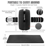 Ab Roller Wheel, 10-In-1 Ab Exercise Wheels Kit with Resistance Bands, Knee Mat, Jump Rope, Push-Up Bar - Home Gym Equipment for Men Women Core Strength & Abdominal Exercise (Black)