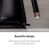 BALMUDA The Kettle | Electric Gooseneck Kettle | Lightweight | Stainless Steel | 0.6L (20fl oz) Capacity | Neon Light Indicator | Perfect for Tea and Coffee | US Version | Black