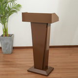 Iron Lectern Podium Stand - Modern Hotel Reception Information Desk for School Training & Lectures. Welcome Paint, Sturdy & Stylish Lecture Table