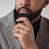 Oseew 2027 Men Graduation Class High School Ring (Rose Gold)