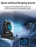 EEIFO Battery Operated Fan Portable Battery Powered Outdoor Camping Tent Fan with LED Lantern Light 20000mAh Rechargeable, Oscillating, 360° Rotating Hanging Hook, Cordless USB Desk Fan(Black)