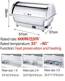 JIIPOREGJ Catering Food Warmers,9L Electric Chafing Bowls Food Warmers Serving with Lids for Parties, Commercial Buffet Servers and Warmer to Keep Food Fresh,600W Decoration