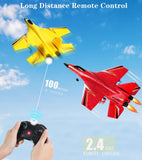 crohorizon RC Planes for Kids,Remote Control Airplanes Toys for Boys Girls,2CH Outdoor Foam RC Glider Fighter Jet for Teen and Adults Hobby Blue