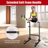 Portable Pull Up Dip Bar, Sturdy Dip Station with Adjustable Height, Multi-Function Parallel Bars for Home Gym Strength Training, Home Fitness Equipment with Soft Grip AVGVLIJ