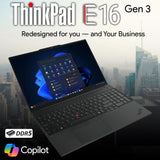 Lenovo ThinkPad E16 Gen 3, 16" FHD+, Intel Ultra 7 255H, 64GB DDR5 RAM, 2TB NVMe, Fingerprint