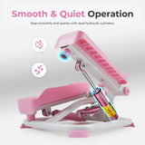 Sunny Health & Fitness Total Body 2-in-1 Stepper Machine, Total Body Workout, Adjustable Hydraulic, Resistance Bands, Non-Slip Pedals w Optional Free SunnyFit App Enhanced Bluetooth Connectivity
