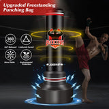 Heavy Punching Bag with Stand Adults Teens,70" Free Standing Boxing Bags,Kickboxing Training Equipment Bags for Men Training Thai Fitness Karate JUOIFIP
