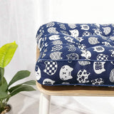 HXAZGSJY Chair Cushions for Dining Chairs Bohemian Soft Patio Chair Pads Indoor Office Home Kitchen Square Dining Chair Cushion Pillow Blue Cat 20"x20"x4"