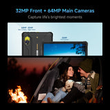 Rugged Tablet T2 Ultra, 10.95 inch Android 15 Tablets, 20000mAh 20GB(12+8)+256GB (2TB TF) Outdoor Industrial PC, 32MP+64MP+20MP Octa-Core IP68 Waterproof Computer for Outdoor UTV Moto Drone Field Work