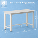 51'' Home Office Desk Modern Computer Desk 51.2X 23.6x29.5 inches PC Table with Thicken Frame