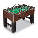 Hathaway Primo 56-In Foosball Table for Family Game Room - With Counterbalanced Players, E-Z Spin Bearings, Analog Scoring Units, Easy-Grip Handles & Adjustable Leg Levelers - Wood Grain Finish
