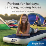 Active Era Twin Air Mattress with Built-in Pump & Raised Pillow - Heavy Duty Puncture Resistant, Waterproof Blow Up Bed