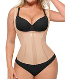 SHAPELLX Waist Trainer for Women Shapewear Tummy Control Postpartum Faja Colombian Body Shaper Corset Shapewear Beige M