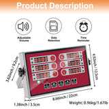 YOOYIST Kitchen Timers for Cooking – 6 Channel Commercial Kitchen Timer Restaurant Kitchen Supplies – Stainless Steel LED Technology Kitchen Timer Digital – Reminder Function, Loud Alarm, Red