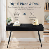 Best Choice Products 88-Key Weighted Full Size Digital Piano, Modern Desk Keyboard w/Metal Legs, 3 Sustain Pedal, MIDI, Headphone Jack - Black