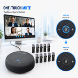 CS02 Conference Speaker and Microphone, 10 Wireless Mics 360 Degree Pickup