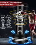 Standing Punching Bag for Adults Teens, 70" Heavy Punching Bag with Stand, Heavy Bag Inflatable Kick Boxing Bag Training Equipment Bags for Training MMA Muay Thai Fitness YORWHIN