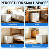 DOGHLY 1.7 Cu.Ft Mini Fridge with Freezer, Single Door Compact Refrigerator with 7 Adjustable Thermostat, Low Noise, Removable Shelf, Small Refrigerator for Dorm, Office, Bedroom, White