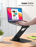 Height Adjustable Laptop Stand for Desk, Dual Foldable Aluminum Computer Riser