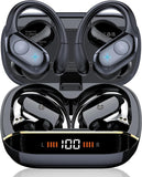 Qecnato 75H Sports Wireless Earbuds Bluetooth 5.4 Headphones Stereo, Black