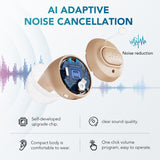 Hearing Aids for Seniors, Rechargeable Hearing Amplifiers Devices with Noise Cancelling, Superior Sound Quality for Women Men Hearing Loss, Auto On/Off
