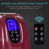 Best Choice Products Shiatsu Foot Massager for Pain Relief, Plantar Fasciitis, Neuropathy, Blood Circulation, Remote Control w/Compact Design - Burgundy