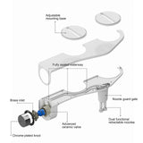 DIHAF Toilet Bidet with Dual Nozzle Spray,No Electric Bidet Attachment for Toilet with Adjustable Water Pressure,Easy Install Toilet Seat Bidet with Feminine Wash and Rear Wash,Suit for Tight Space