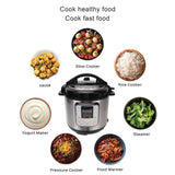16 in 1 Multi Cooker, Dishwasher Stainless steel Pressure Cooker for Slow Cooker Rice Cooker Steam Pot Food Warmer (US Plug 110V)