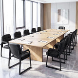 GIANTEX Waiting Room Guest Chairs Set of 10, Leather Office Reception Chairs with Padded Armrests, Sled Base, Metal Frame, Stationary Side Chairs No Wheels for Conference Meeting Lobby Home, Black