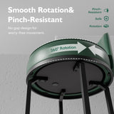 Ollega 26" Green Counter Height Bar Stools Set of 6, Anti-Pinch Swivel