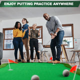 Golf Putting Green,5x10ft Thickening Professional Large Golf Putting Mat with Realistic Turf and Metal Putter Wekin