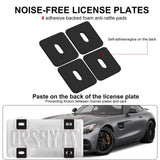 Vitog 2 Packs Clear License Plate Covers with 2 Extra Spare, Shatterproof License Plate Protector, Anti-Yellowing License Plate Holders & Frames with Anti-Rattle Pads & Hardware For Standard US Plates