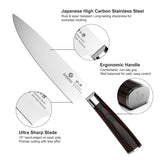 imarku 3 Piece Knife Set, Professional Japanese High Carbon Stainless Steel Chef Knife, Ultra Sharp Kitchen Knives Set with Ergonomic Pakkawood Handle, Ideal Gift for Mom