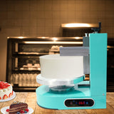 4-12In Cake Decorating Machine with LCD Display, 200W Electric Cake Icing & Frosting Smoother Machine, 60-320RPM, Adjustable Scraper,110-220V Electric Cakes Turntable for Dessert Shops (Green)