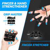 roygra Hand Grip Strengthener Workout Kit (5 Pack), Forearm Grip Adjustable Resistance Hand Gripper, Finger Stretcher, Finger Exerciser, Grip Ring & Stress Relief Grip Ball for Athletes roygra