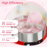ROVSUN 21 Inch Cotton Candy Machine Cart, Commercial Cotton Candy Maker Machine Candy Floss Machine w/Stainless Steel Bowl, Sugar Scoop and Large Storage Drawer for Home Party Carnival, Red