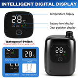 Portable Camping Shower, 2000mAh Rechargeable Battery, IPX9 Waterproof, LED Display with Battery & Water Temperature, Outdoor Shower Kit for Camping, Hiking, Travel, Car Washing & Pet Cleaning
