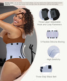 FeelinGirl Corset Perspiring Workout Waist Trainer Corset Trimmer Belt for Women Belly Band Body Shaper Slate Blue M
