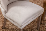 MOOLSUN Velvet Dining Chairs Set of 8, High Back Side Chairs, Modern Padded High-End Tufted Upholstered Chairs with Button-Tufted Back & Rear Pull Tabs, Solid Wood Legs E-Beige(Solid Wood Legs)
