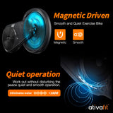 ATIVAFIT Folding Exercise Bike Foldable Fitness Indoor Stationary Bike Magnetic 3 in 1 Upright Recumbent Exercise Bike for Home Workout (Grey) ATIVAFIT