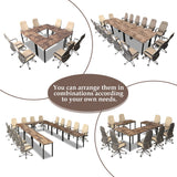 Bonzy Home Conference Tables 14ft Office Computer Desk for Meeting Room Study Writing Printer Table for 16 People