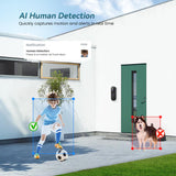 Wireless Wi-Fi Video Doorbell Camera with Two Way Audio, AI Motion Detection, Night Vision and Cloud Storage Orbitell