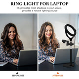 8 inch Desk Ring Light with Stand for for Video Conference