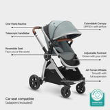 Mompush Ultimate2 Full-Size Stroller, Reversible Seat, Infant to Toddler