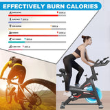 GOFLYSHINE Exercise Bikes Stationary,Exercise Bike for Home Indoor Cycling Bike for Home Cardio Gym,Workout Bike with pad Mount & LCD Monitor,Silent Belt Drive (Black-red) GOFLYSHINE